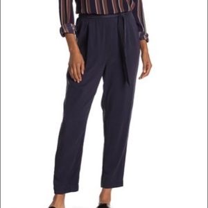 NWT Anthropologie Velvet graham and Spencer Jamila tie waist solid twill pants